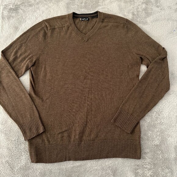 Smartwool Men's Sparwood Brown Wool Blend Sweater SMALL - Picture 1 of 7